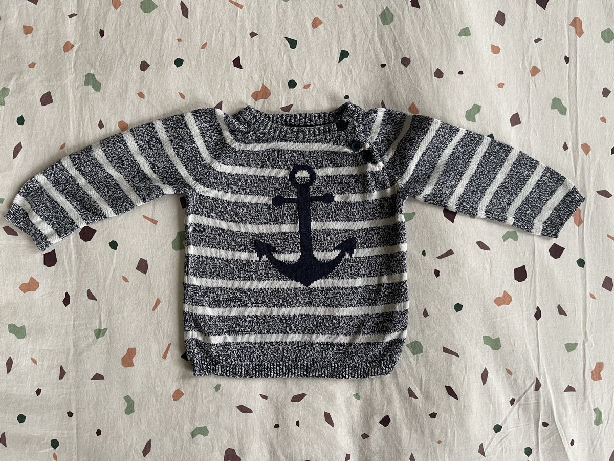 H&M Maglioni & Felpe: H&M Baby Pullover Gr. 74, gestreift mit Anker – Usato da Hirzel venduto da carta9