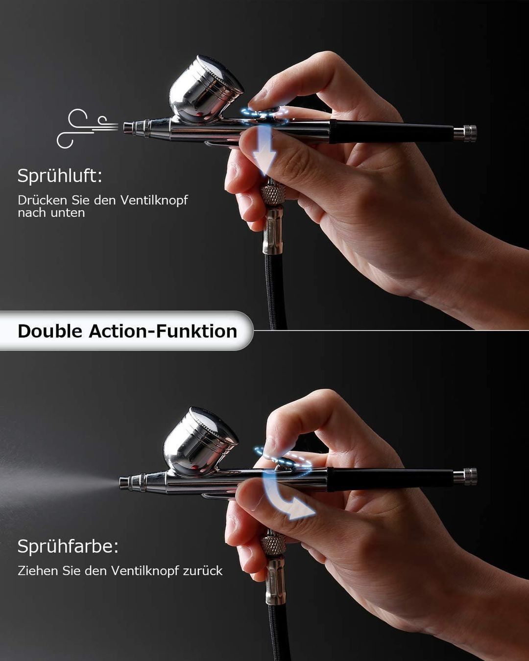 Compresseurs: Airbrush Set Kompressor – Neuf avec emballage d'origine à Malters par chaufhuesli 6
