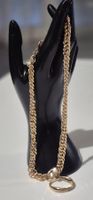 Collana con ciondolo ovale oro nuovo