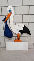 Geburtstafel Storch aus Holz