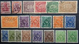 Deutsches Reich ex. Kat. 197-232 */gest. 1922/23