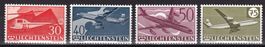 Liechtenstein Serie F34 - F37 ** Flugpostmarken 7.4.1960