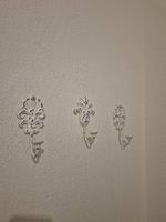 Wandhaken 3er-Set weiss, Landhausstil 