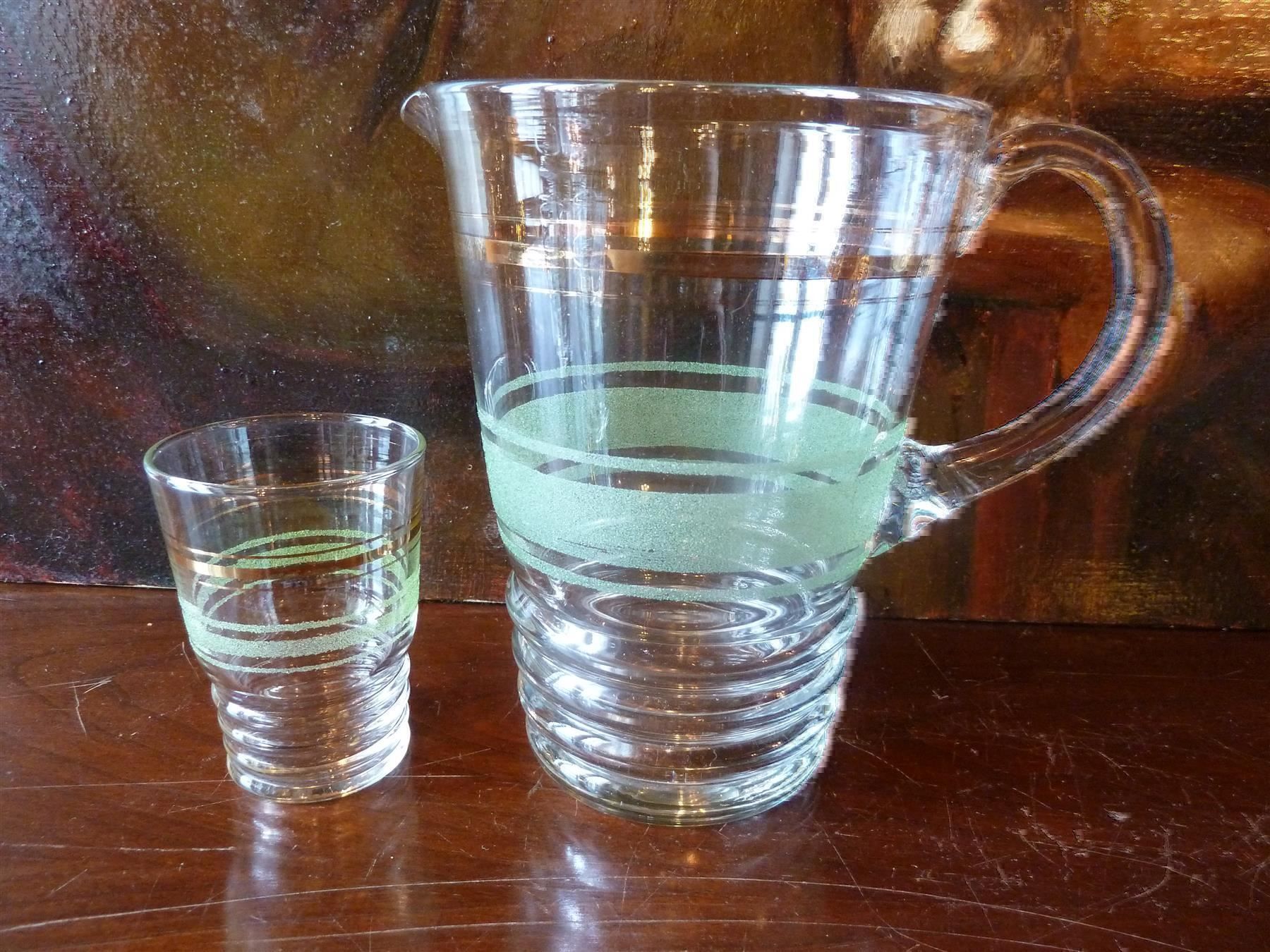Verres: Glas Kanne mit 6 Becher – D'occasion à Bure par 1319 3