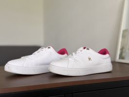 Tommy Hilfiger Damen Sneaker – Grösse 38 – Weiss/Pink