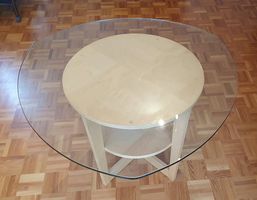 Table de salon, bois/verre
