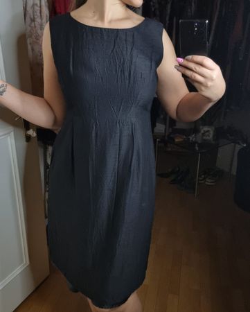 Elegantes Schwarzes Kleid Gr. 40 Sommerkleid Bürokleid Co...