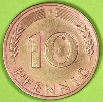 1950 (F) / DEUTSCHLAND / 10 PFENNIG - MÜNZE
