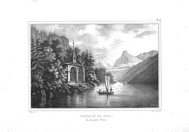 Tellskapelle Original-Litho von Pingret