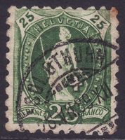 SBK-Nr. 67B (11 Zähne senkrecht, 1888) gestempelt