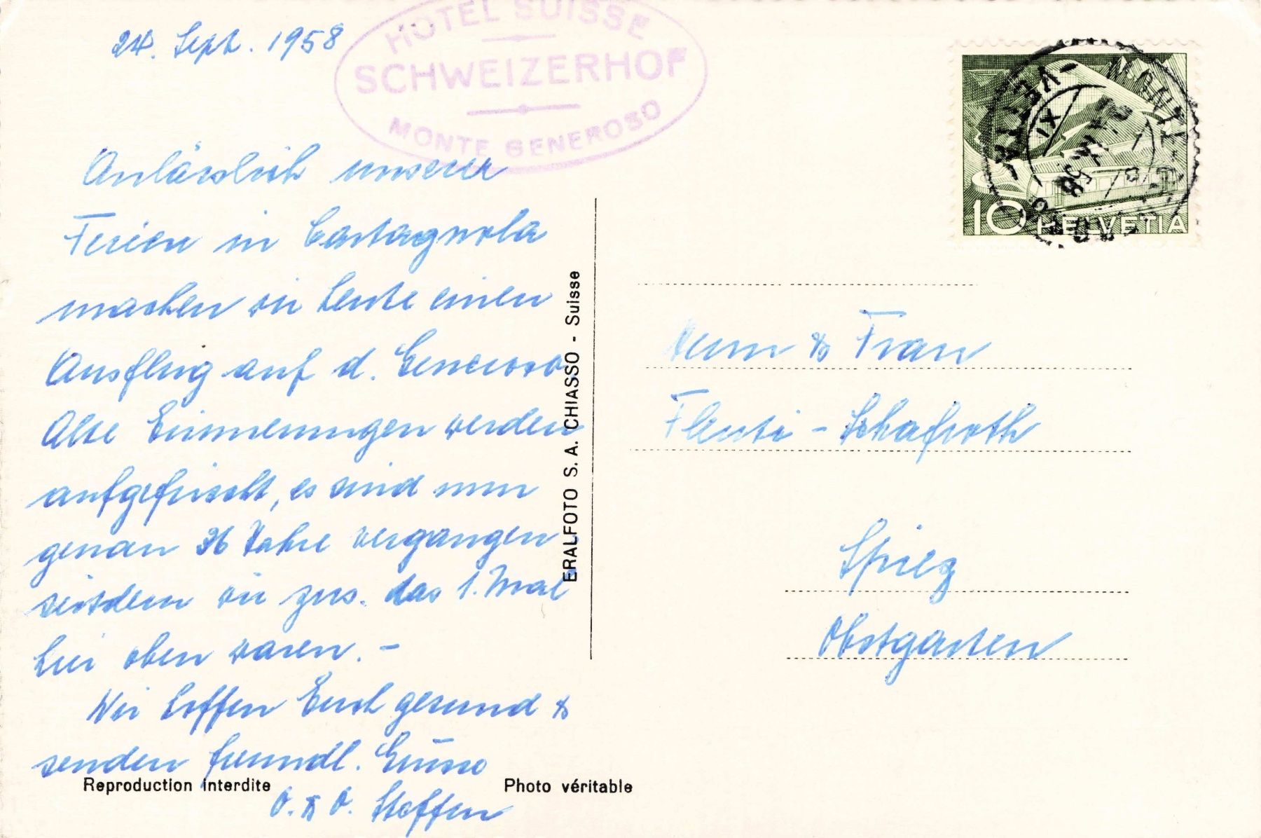Cartes postales: Monte Generoso – D'occasion à Biasca par Blenio71 1
