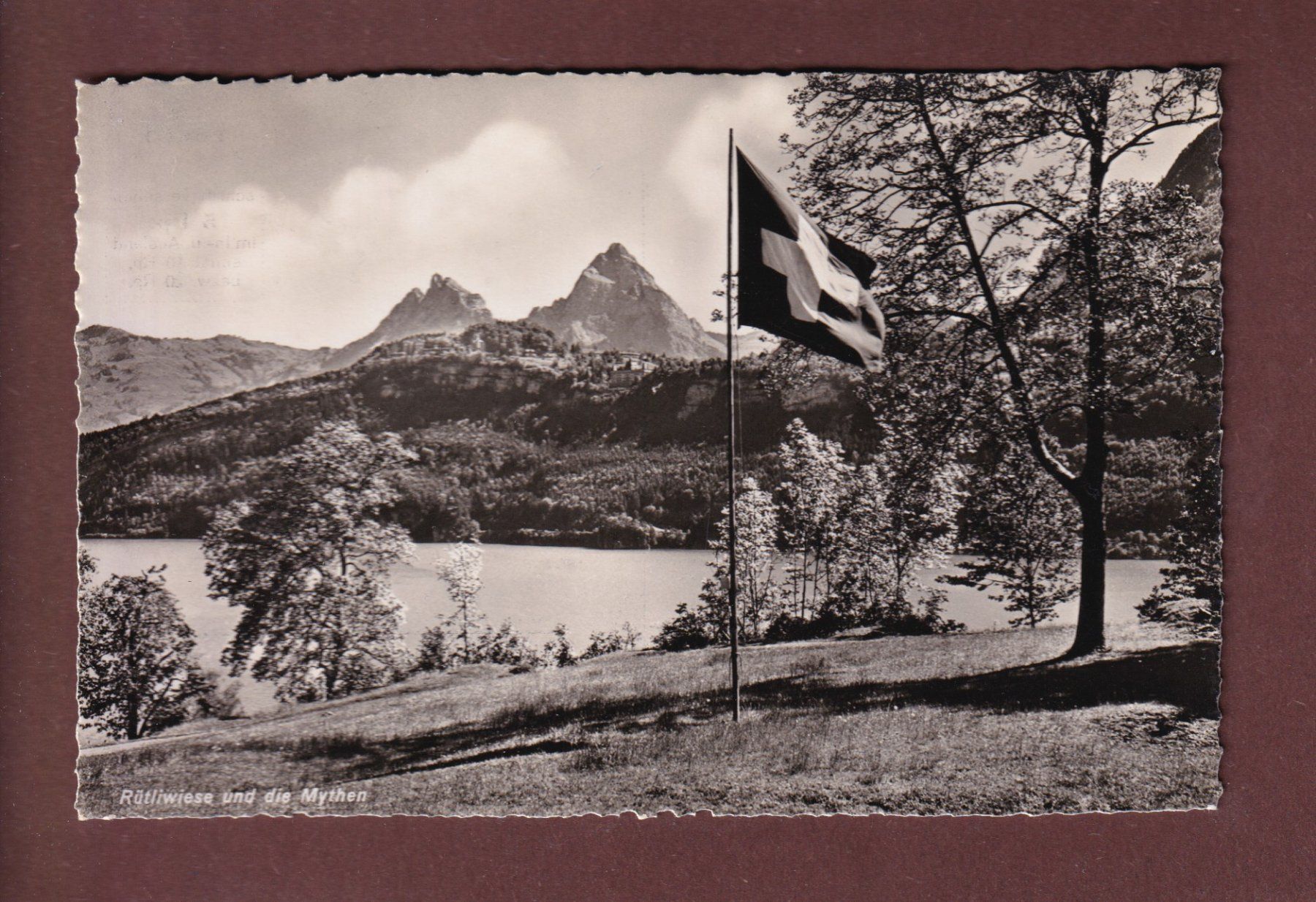 Cartoline postali: RÜTLIWIESE - Mythen - 1955 – Usato da Pully venduto da nicecards-shop