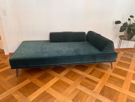 Daybed dunkelgrün Samt neuwertig