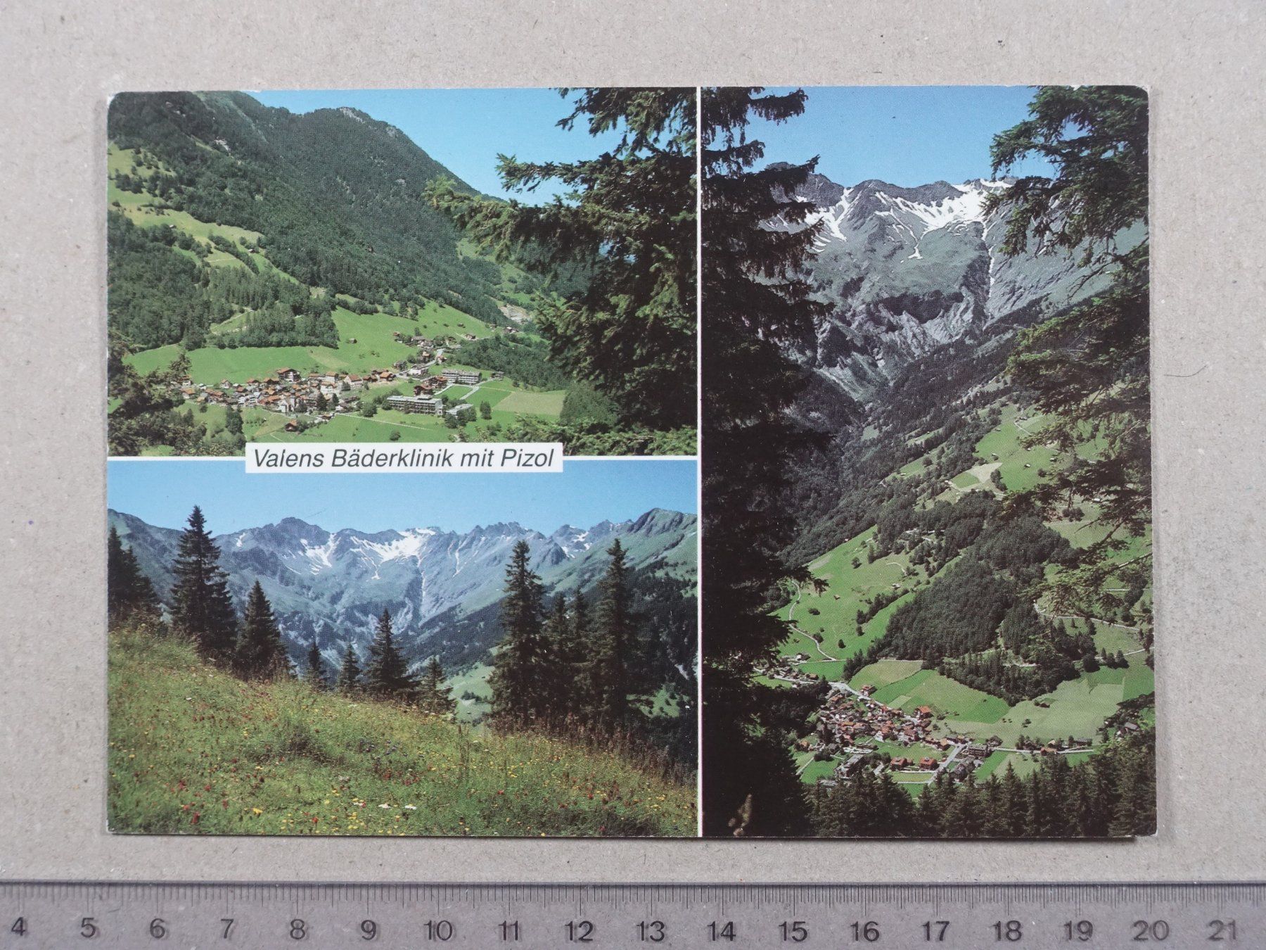 Cartoline postali: Valens, Bäderklinik, Pizol, 1989 – Usato da Lenzburg venduto da fh1