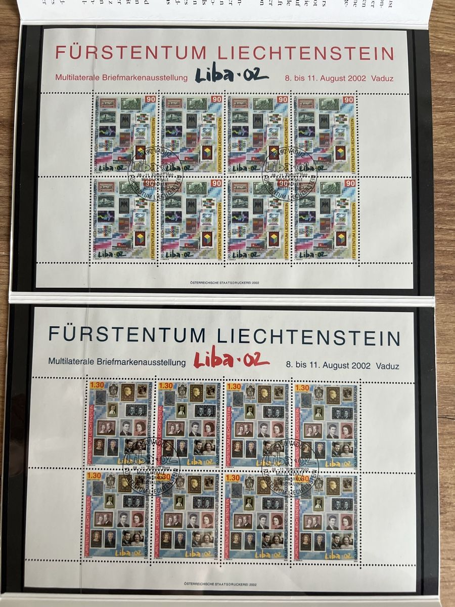 Alle Briefmarken: 2Stk. Kleinbögen FL 2002 in Heft – Neu (gemäss Beschreibung) aus Braunau von Desil2511