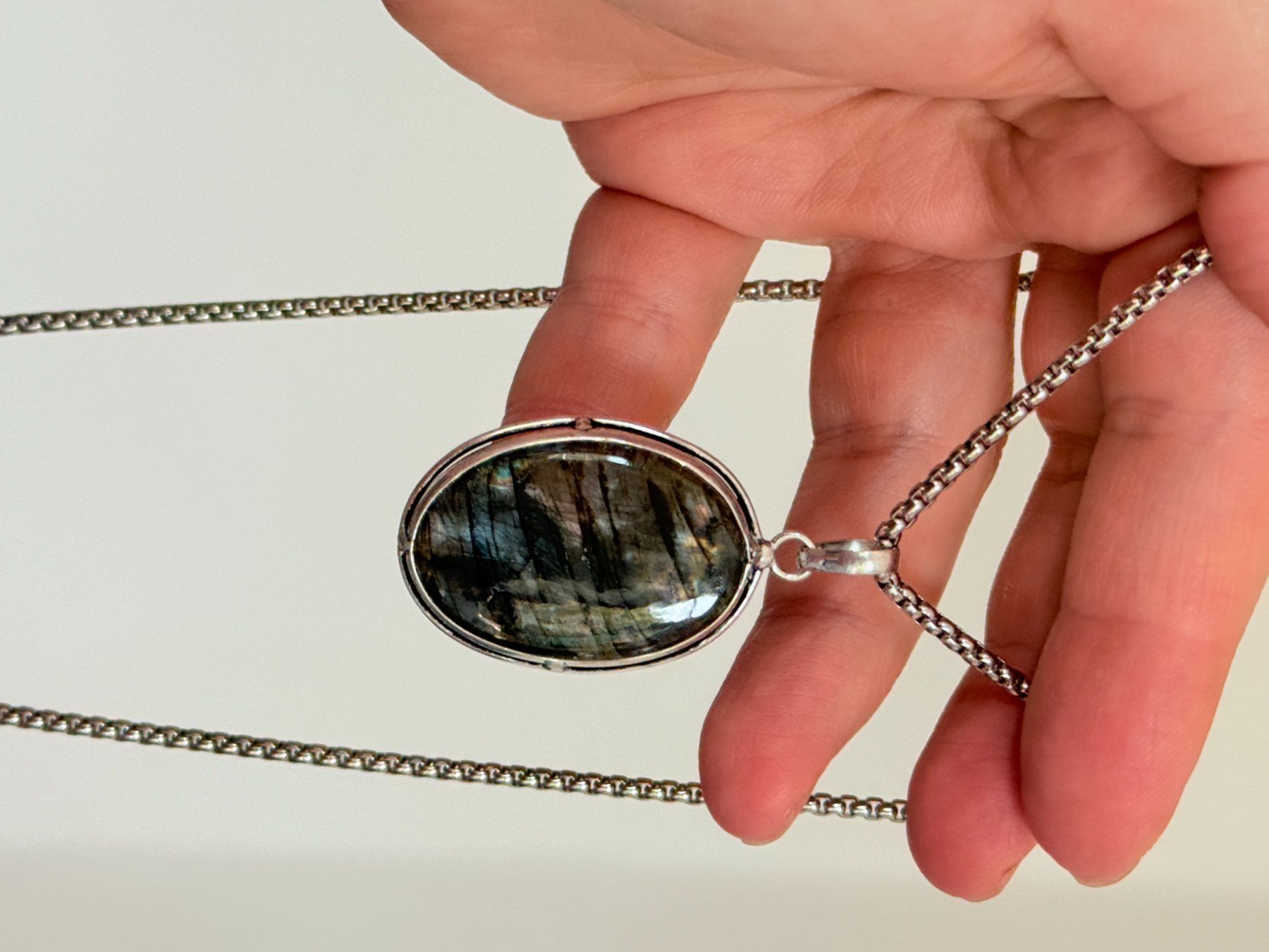 Catenine: Labradorite necklace – Nuovo e nell'imballaggio originale da Genève venduto da AGBERG 2