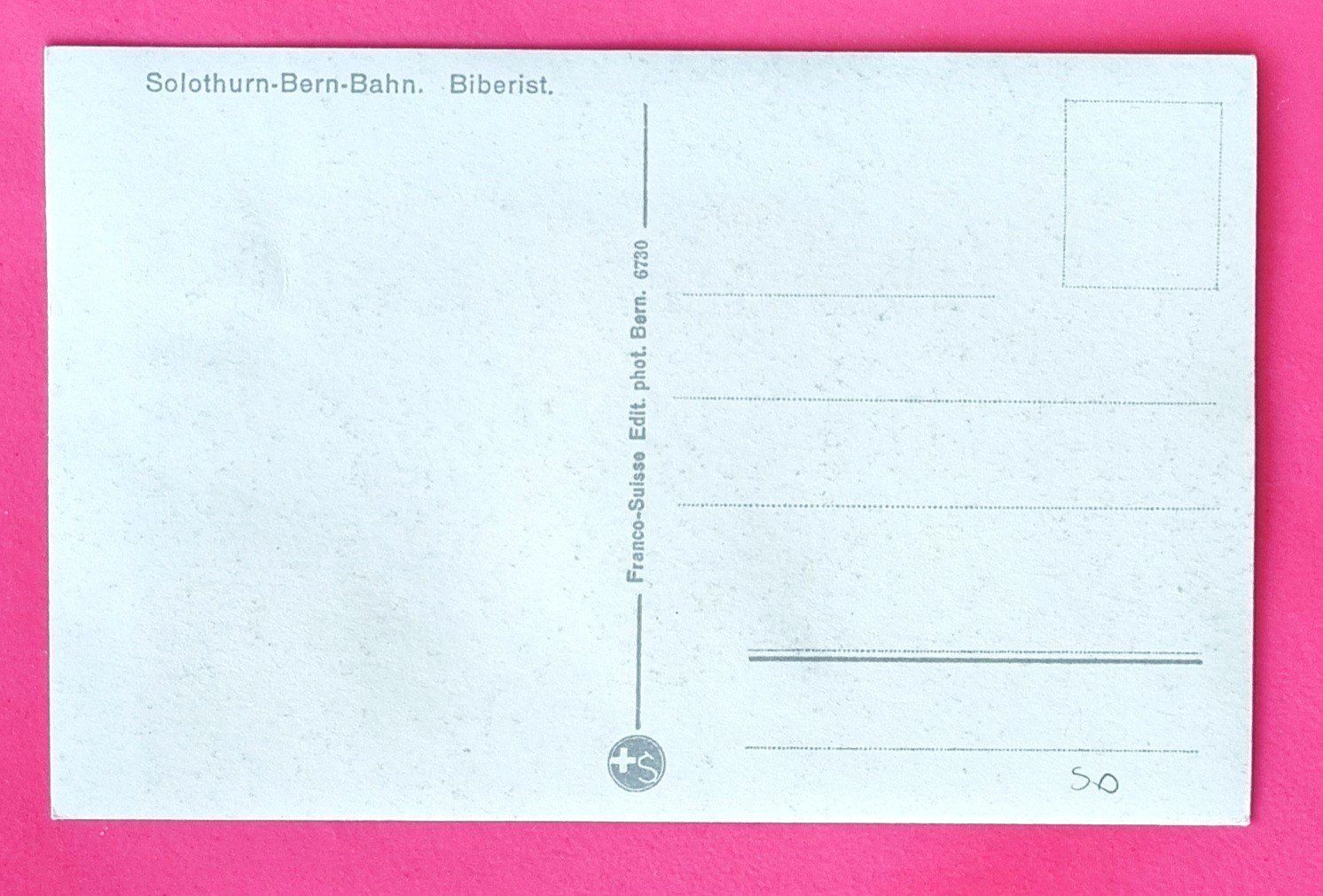Cartoline postali: Biberist - Dorfpartie - Solothurn-Bern Bahn – Usato da Rothrist venduto da RROENK 1