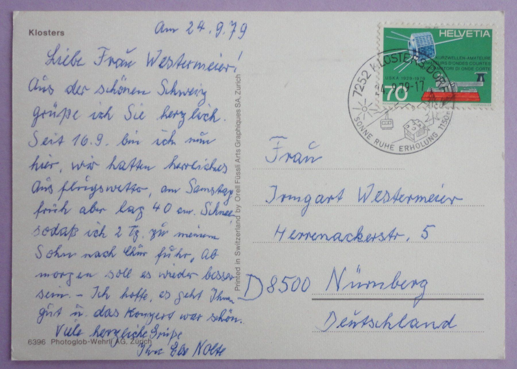 Cartes postales: Klosters – D'occasion à Fétigny par Billy2miny 1