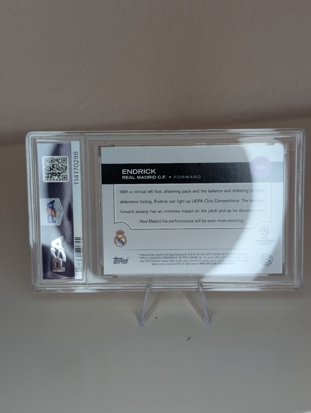 Topps Sammelbilder & Trading cards: Endrick RC PSA8 Real Madrid Topps Chrome  – Neu (gemäss Beschreibung) aus Hunzenschwil von BRPCards 1