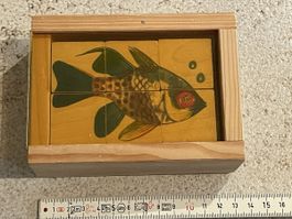 Holz Puzzlespiel für Kinder - 6 verschiede Tiermotive