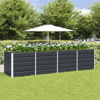 vidaXL Pflanzkübel Anthrazit 240 x 80 x 75 cm Stahl