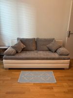 Divano letto grigio con contenitore usato