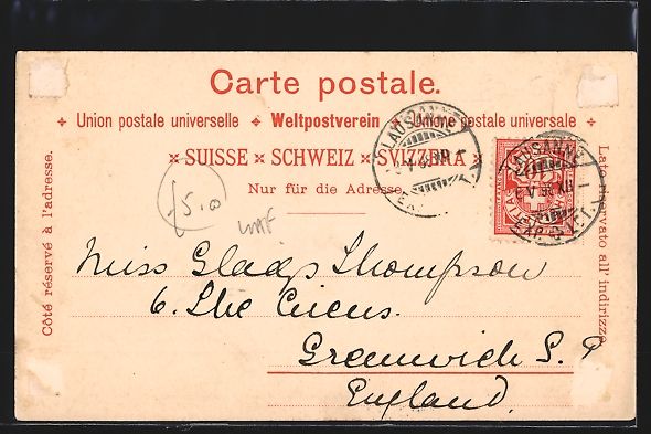 Cartoline postali: Litho Genève, Ortsansicht mit Brücke,  – Usato da Berlin venduto da bartko-reher 1