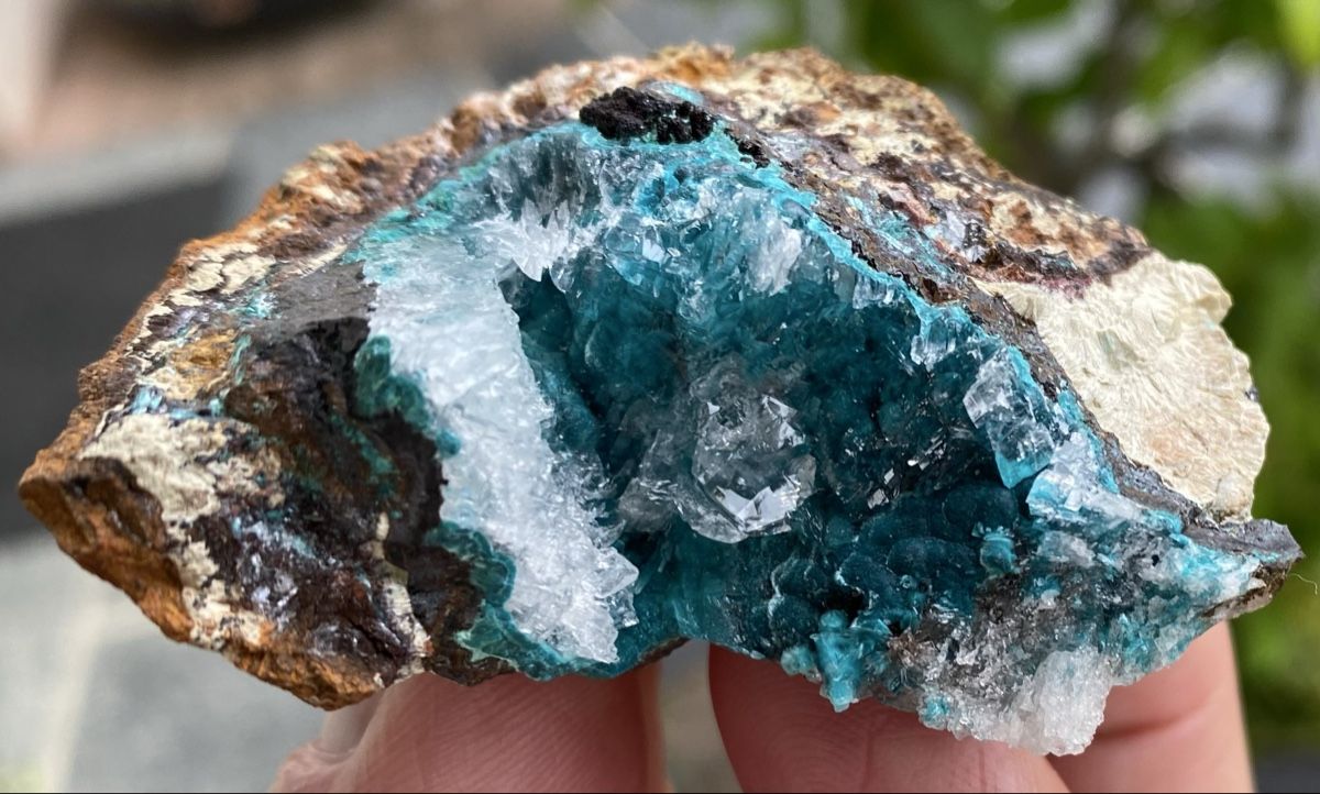 Mineralien & Heilsteine: Schöner Chrysokoll mit Calcit  – Gebraucht aus Selzach von 321compac