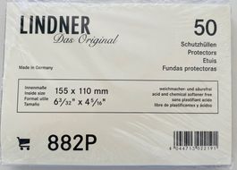 Schutzhüllen 155 x 110 mm 882P 1 Pack à 50 Stück Lindner
