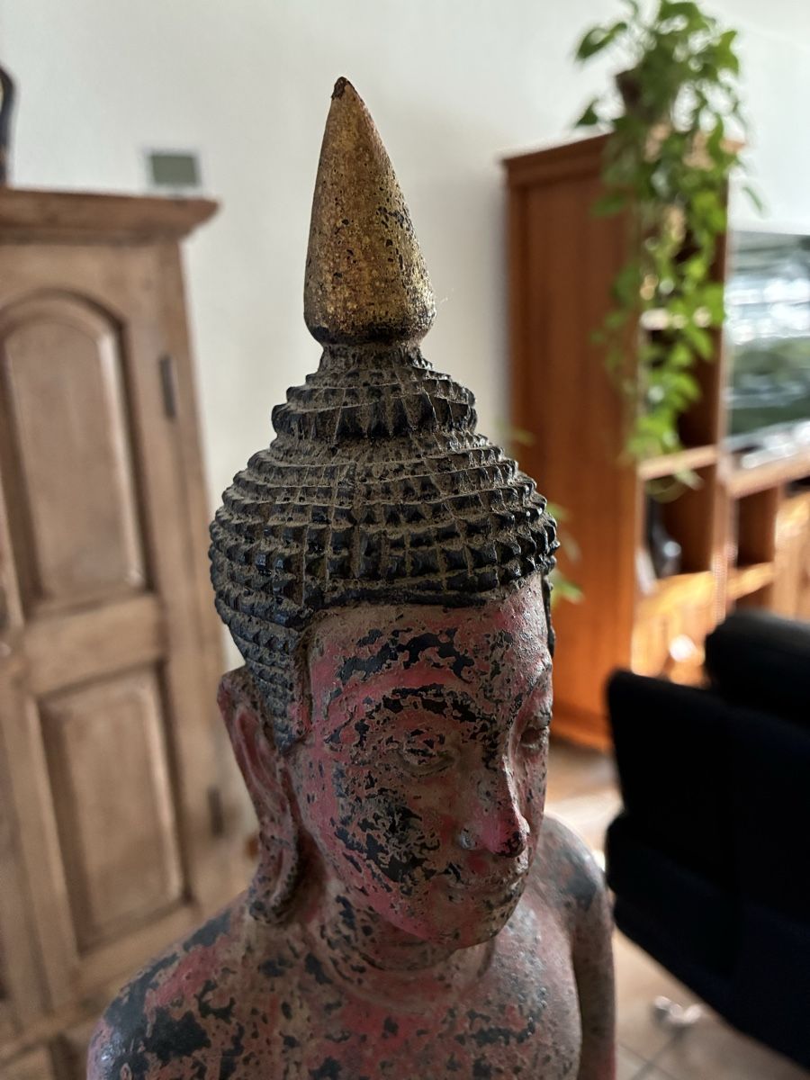 Sculture & Statue: Bouddha kmer du Cambodge en tek – Usato da St-Aubin-Sauges venduto da asianart 4