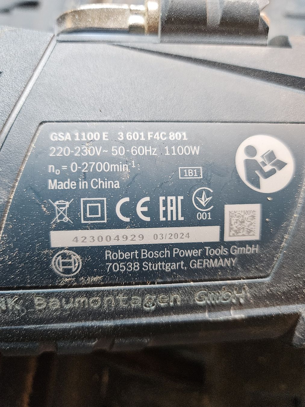 Bosch Seghe: Bosch GSA 1100 E Profi Säbelsäge (S) – Usato da Rorschach venduto da TimelessTrading 2