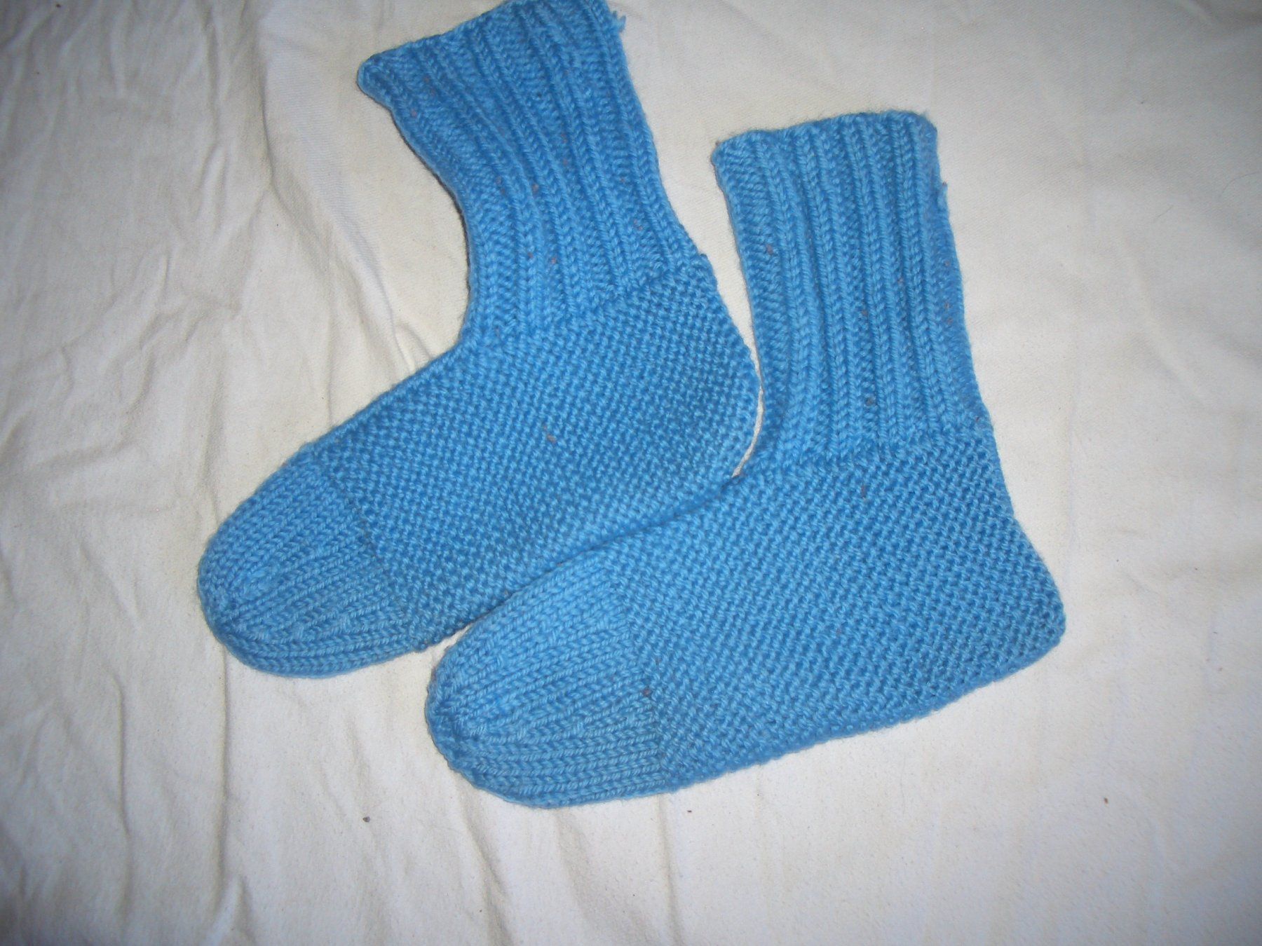 Socken: Gestrickte Socken blau handgemacht – Neu (gemäss Beschreibung) aus Präz von Eroberto