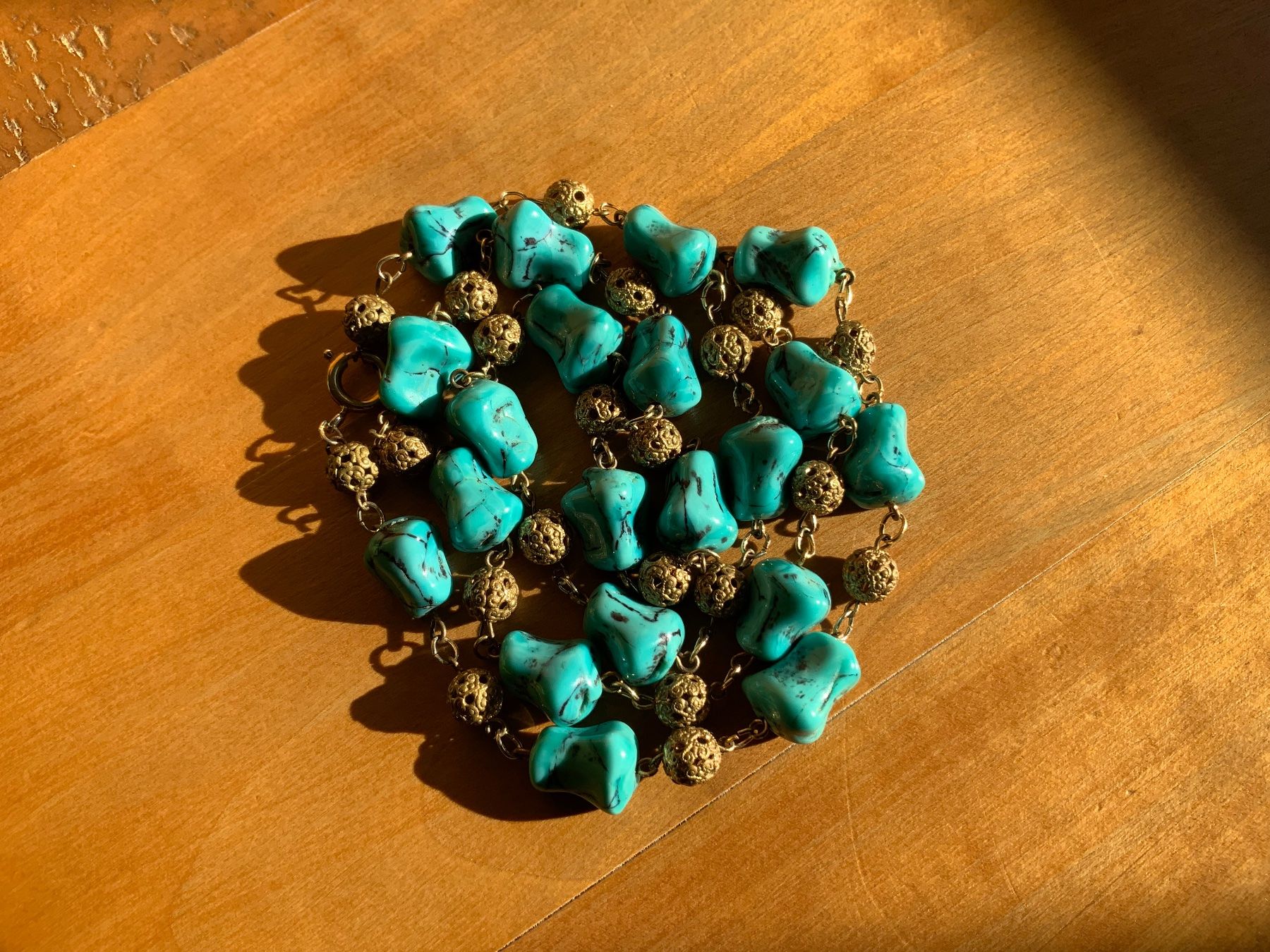 Catenine: Modeschmuck: Türkis & Gold – Usato da Zürich venduto da ancillaschmidhauser 3
