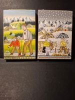 Bauernmalerei Mini Bild Winter Sommer ** 26 ** 45