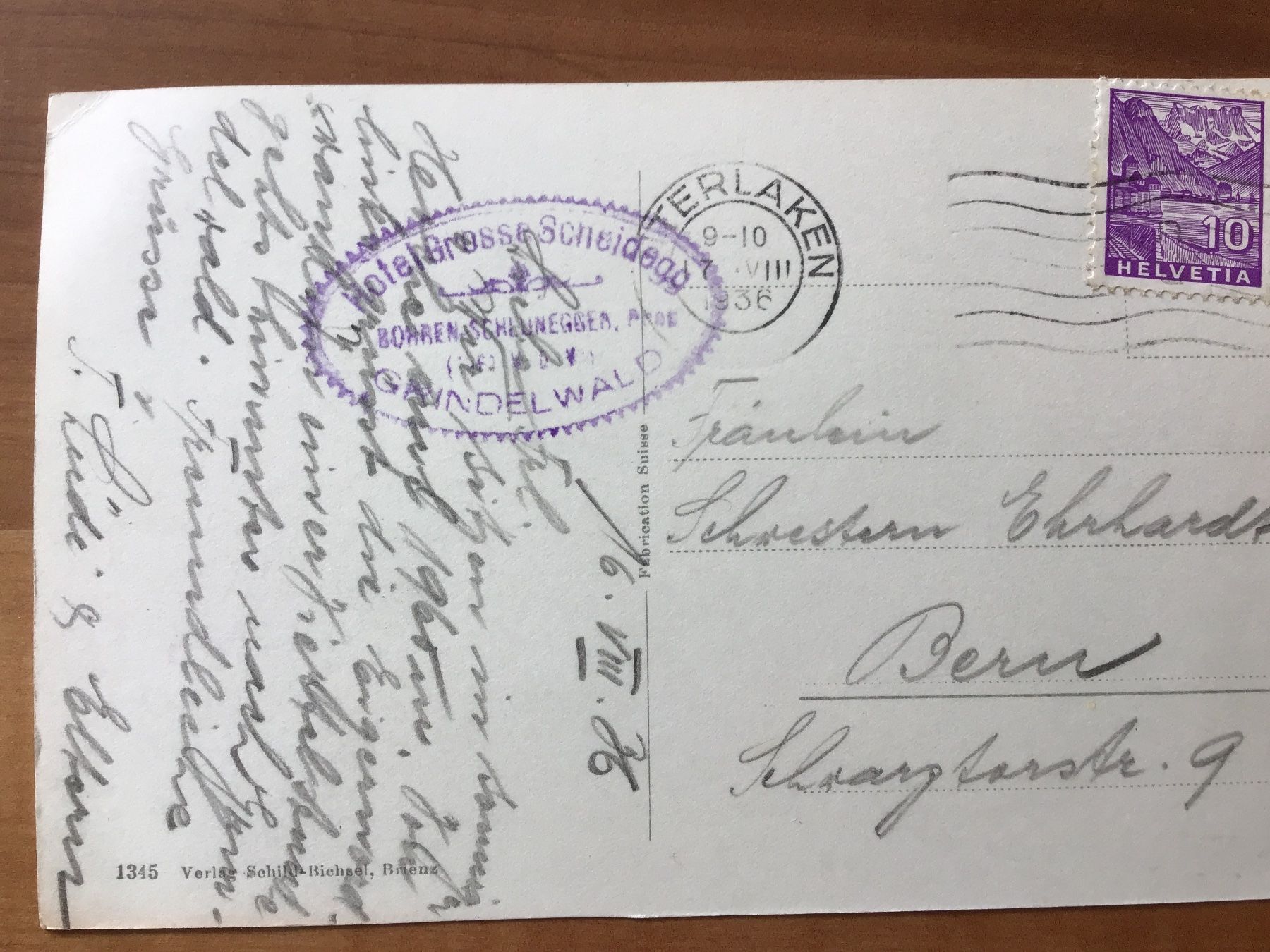 Cartoline postali: Grosse Scheidegg Wellhorn – Usato da Kirchenthurnen venduto da Gluecksbrief 1