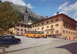 Splügen  GR  -  Hôtel Bodenhaus /  Postauto, Auto