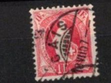 Gais Stempel Briefmarken stehende Helvetia 1907 1 Fr. rot