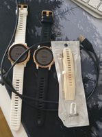 2x Garmin Fenix 6S Pro (Rose Gold/Weiss & Schwarz) + Zubehör