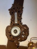 Barometer mit Thermometer Brienzer Handschnitzerei