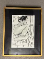 Aktzeichnung Original Grafik, Rudolf Mumprecht, 1980