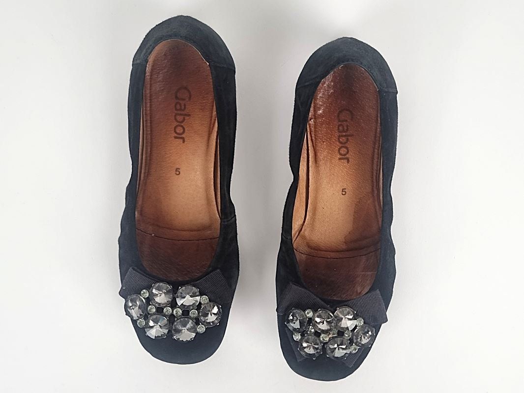 Gabor Damenschuhe: Gabor Ballerina mit Steinen – Gebraucht aus Urtenen-Schönbühl von Restwert_Schoenbuehl 1