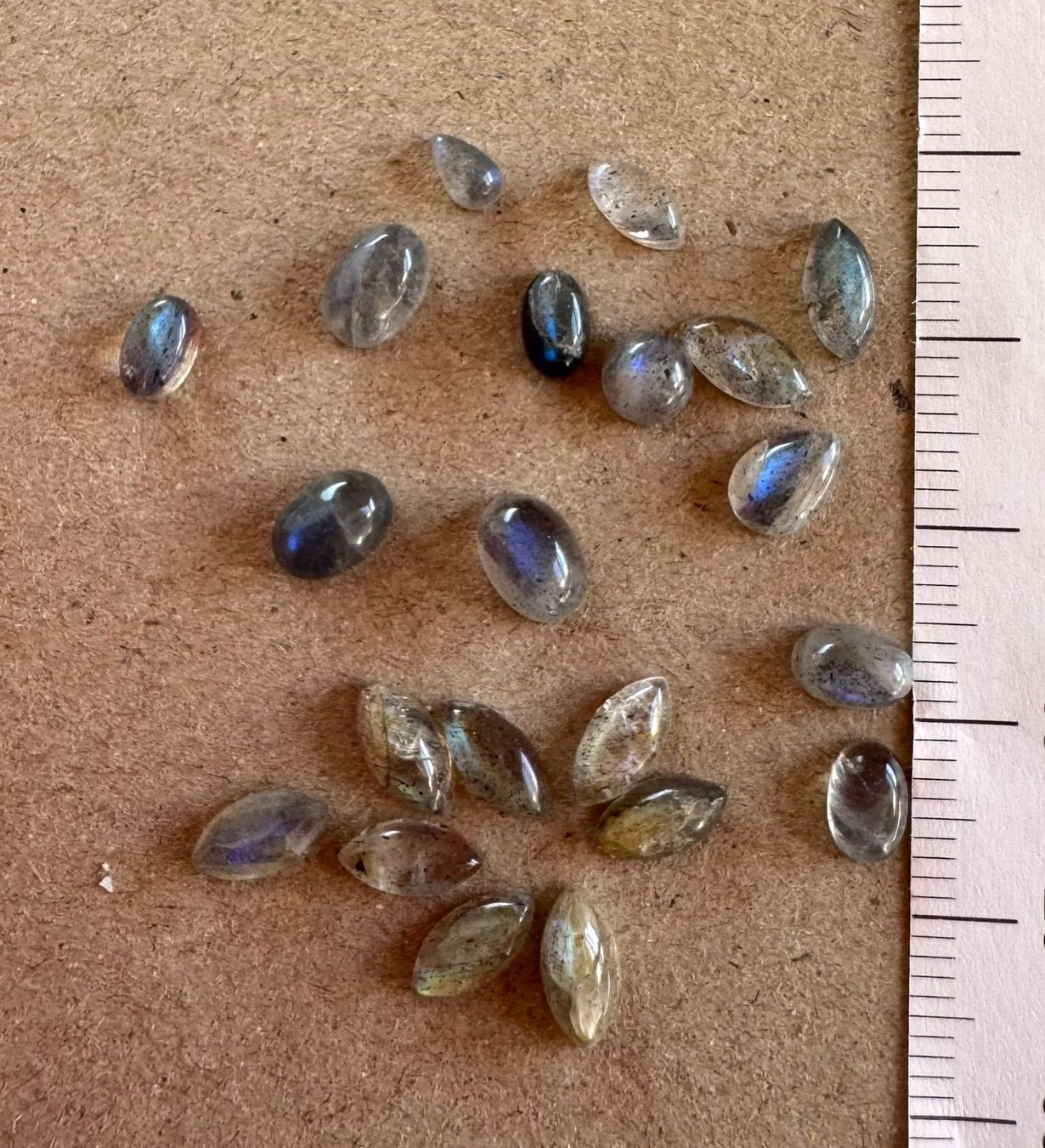 Pietre preziose: Labradorit Cabochons  ECHT!!!   top Farben/Glanz – Nuovo e nell'imballaggio originale da Leuggern venduto da gemshow 5