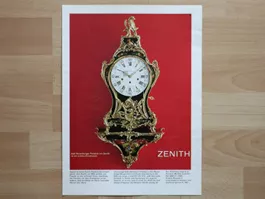 Orig. Werbung Zenith Neuenburger pendulen, Jezler Silber