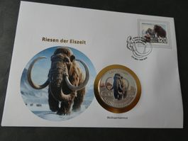 Schweiz 2024, FDC Wollhaarmammut, versilberte Medaille PP