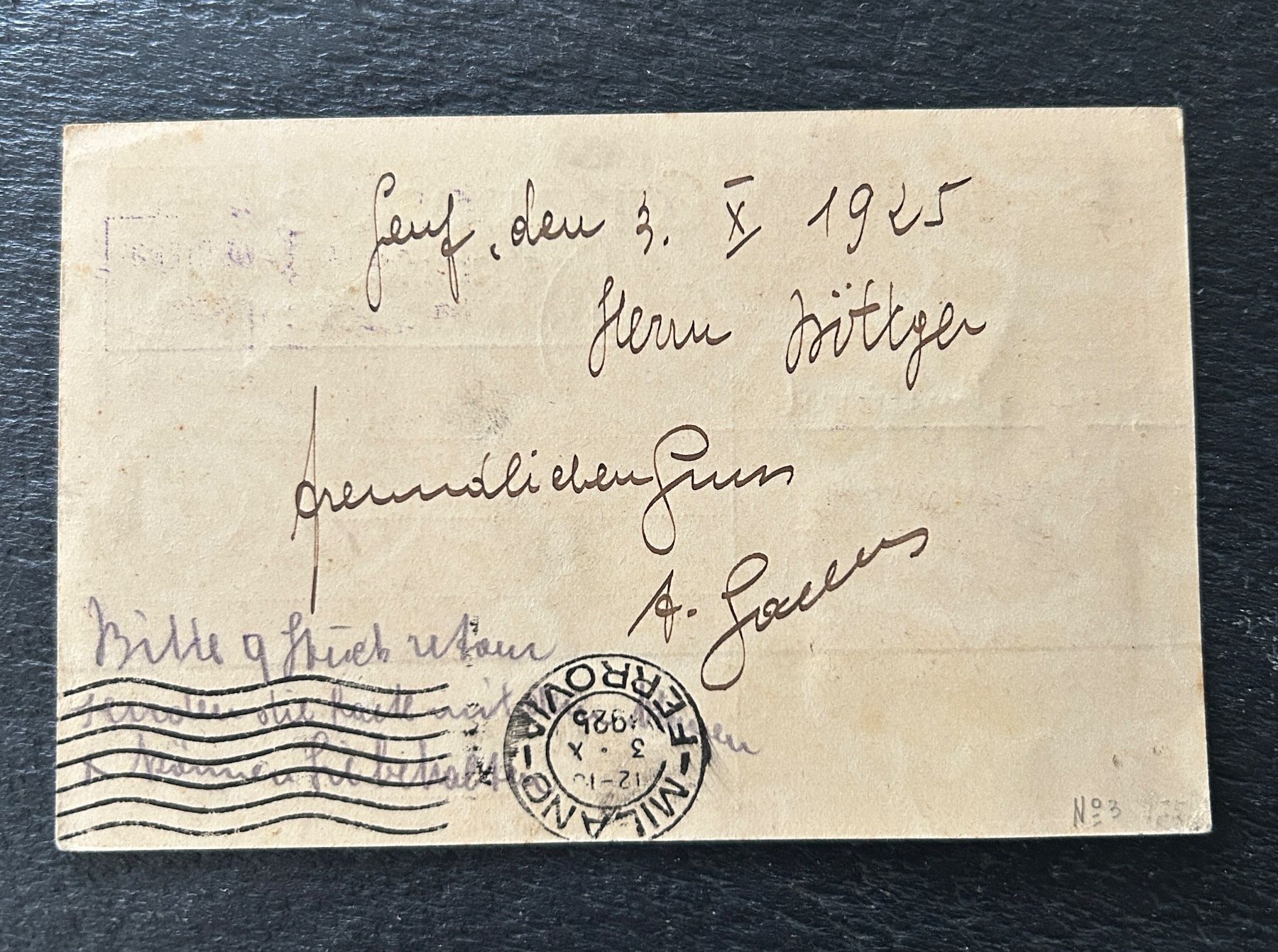 Tous les timbres: 1925 carte Flugpost Genève-Milan – D'occasion à Vétroz par Laly63 1