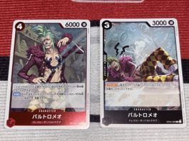 One Piece Sammelkarten Bartolomeo 2 Stück HOLO Jap ⭐️😆 HOLO
