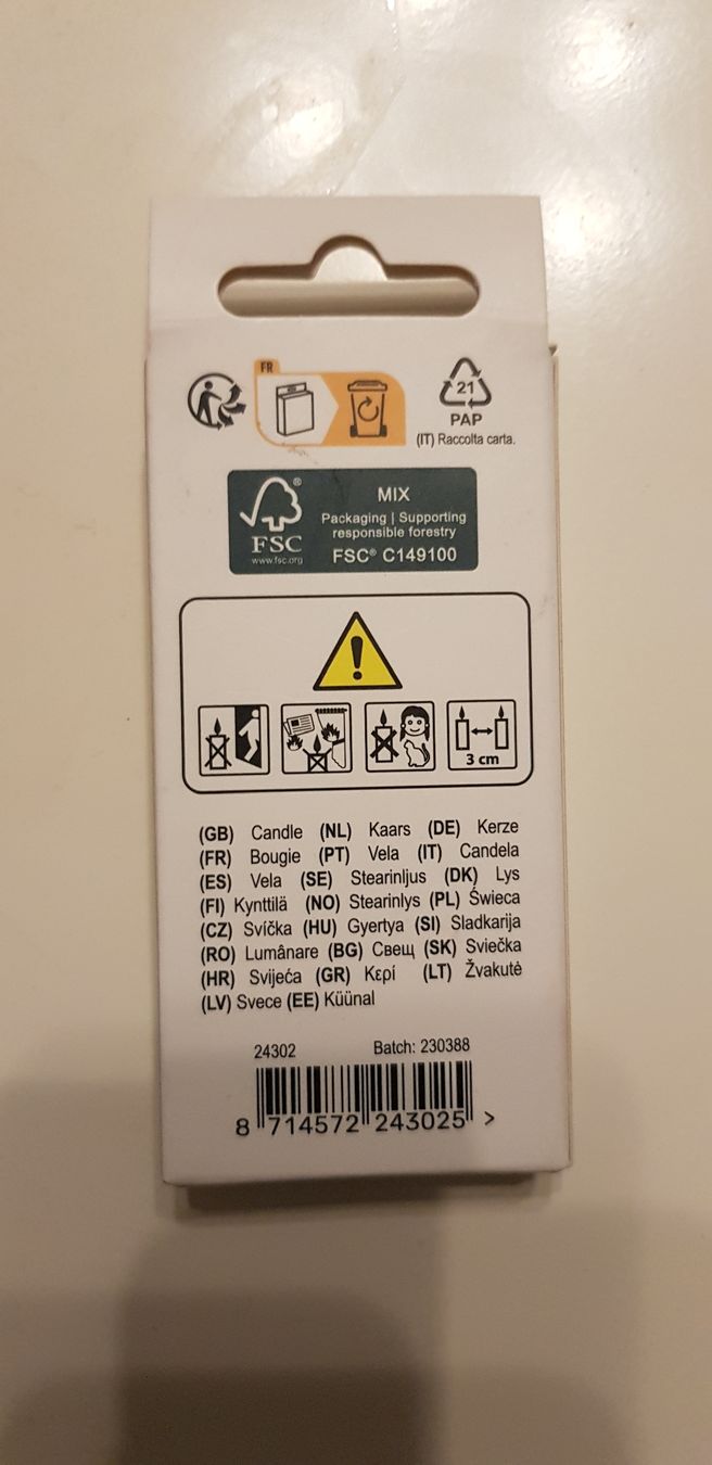 Candele: Kerze aus Bienenwachs No.2, Neu – Nuovo e nell'imballaggio originale da Zürich venduto da sb_t28m 1