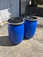 2 Stk. Kunststoff Fass Deckelfass Tonne Wasserfass
