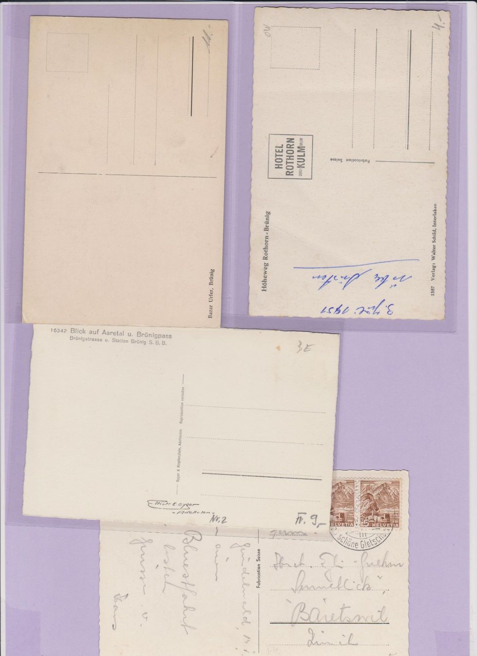 Cartoline postali: Brünig   :   16 alte Ansichtskarten – Usato da Vitznau venduto da Ropaku 7