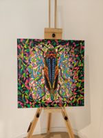 Original Artwork "The Bug"  Acrylic Painting  50 cm x 50 cm